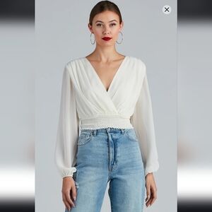 Windsor Flocked Boho V Neck Top